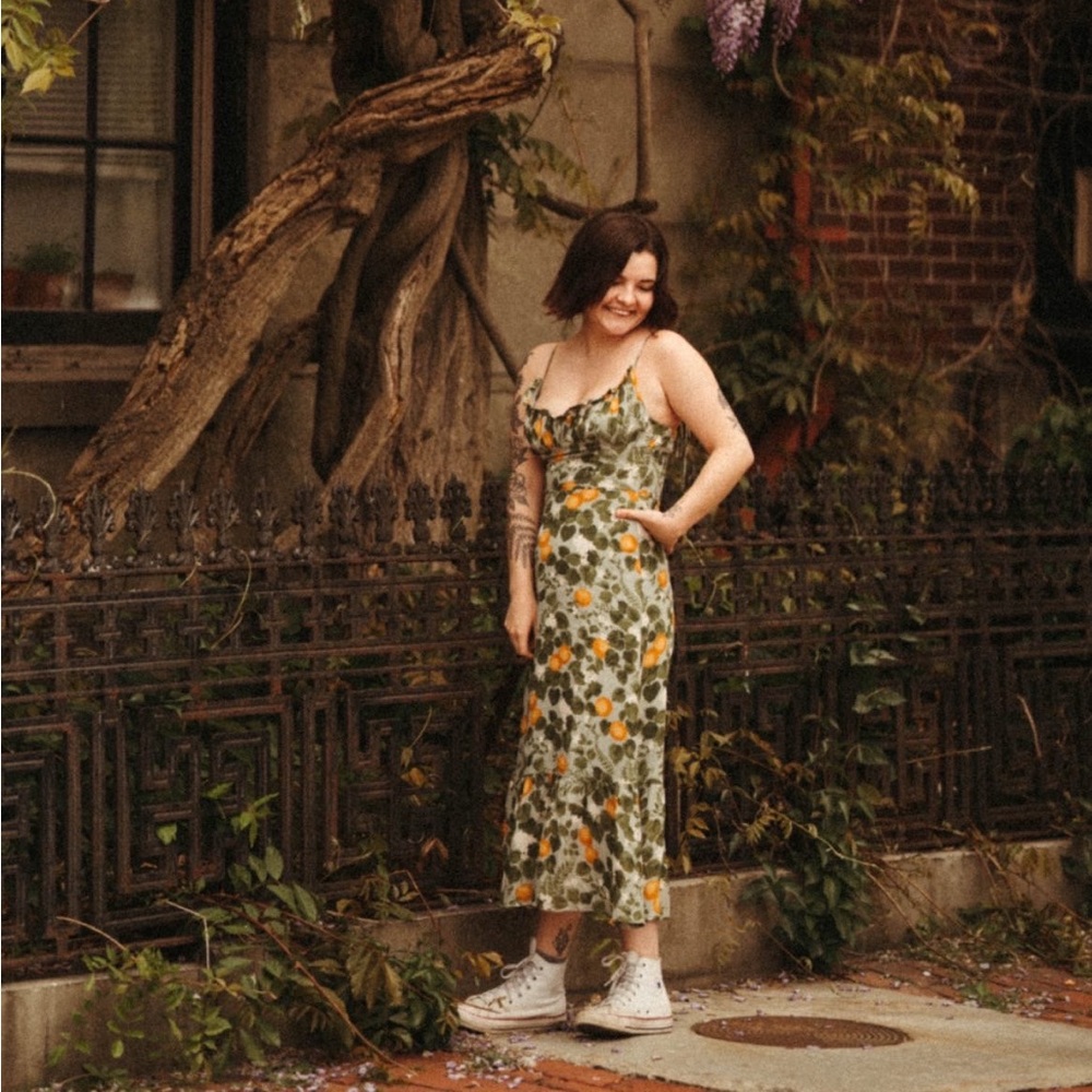Reformation Orange Grove Dress